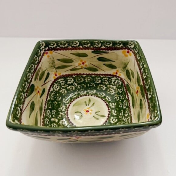 Temp-Tations by Tara Old World Green 7" Square Bowl 1.5 Qt. - Picture 4 of 6